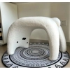 Cat shoe changing stool, animal internet celebrity lamb wool stool, makeup stool, dressing stool, entrance stool, entrance stool, entrance sofa stool