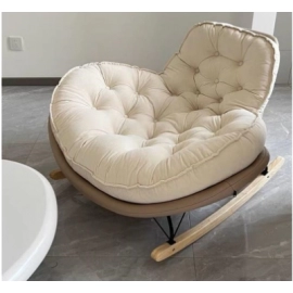 Simple lazy rocking chair that can sit or lie on the balcony, sofa chair for lunch break, living room, home use, single person leisure lounge chair