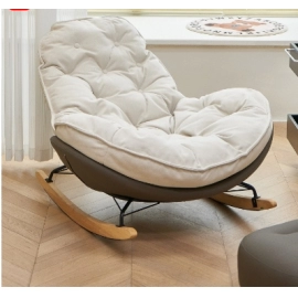 Simple lazy rocking chair that can sit or lie on the balcony, sofa chair for lunch break, living room, home use, single person leisure lounge chair