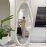 Cream mirror, full body dressing mirror, irregular fitting mirror, home bedroom, irregular mango, floor standing clothing store fitting mirror