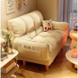 Lazy sofa that can be reclined or slept on, small-sized, internet famous bedroom, small sofa, family economy double tatami sofa