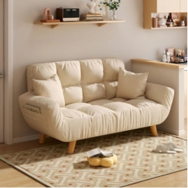 Lazy sofa that can be reclined or slept on, small-sized, internet famous bedroom, small sofa, family economy double tatami sofa