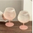 High aesthetic gradient powder frosted glass cup, French high footed glass, home design sense, red wine glass, champagne juice glass