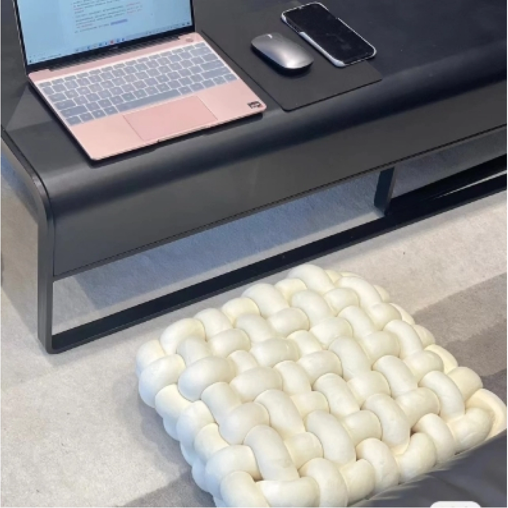 Square woven soft thick sofa cushion instant noodle pillow cloud cushion handmade backrest back cushion