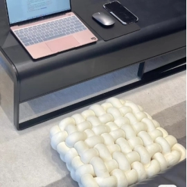 Square woven soft thick sofa cushion instant noodle pillow cloud cushion handmade backrest back cushion