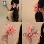 Summer atmosphere flower clip new simulation Korean gentle girl back of the head hair clip headband