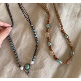 Bohemian style retro woven headband, women's ethnic style headband accessories, waist chain belt, women's necklace